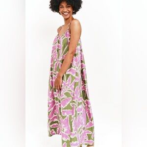 Oakridge Tropical Midi Dress Women’s M Relaxed Fit - Cruise Vacation Travel